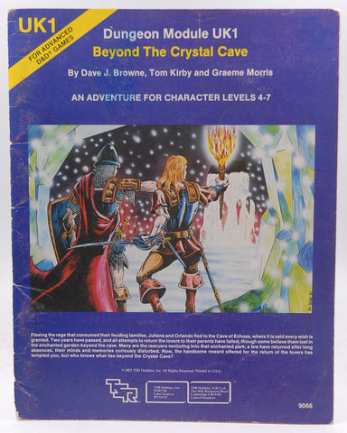 Beyond the Crystal Cave (Advanced Dungeons & Dragons Module UK1), by Kirby, Tom, Graeme Morris, Browne, Dave J.  