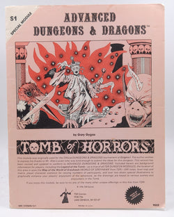 AD&D S1 Tomb of Horrors Monochrome, by Gary Gygax  