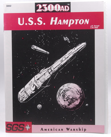 U.S.S. Hampton: American Warship - 25mm deck plans (2300AD RPG), by   