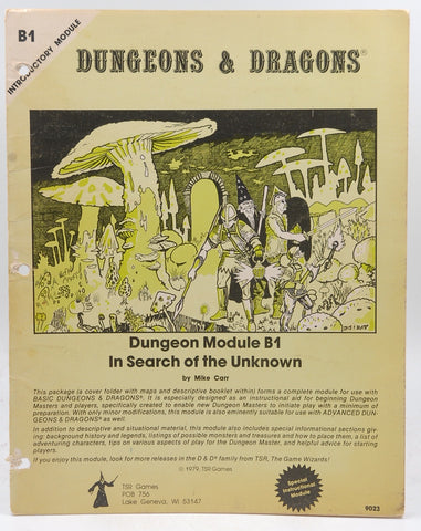 D&D B/X In Search of the Unknown Rough, by Mike Carr  