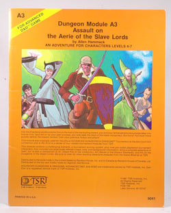 A3 TSR Assault on the Aerie of the Slave Lords AD&D lvl 4-7 VG+, by Allen Hammack  