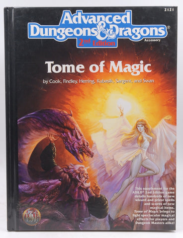 Tome Of Magic - Advanced Dungeons & Dragons Accessory, Tsr 2121, by Cook, David; Findley, Nigel; Herring, Anthony; Kubasik, Christopher; Sargent, Carl; and Swan, Rick  