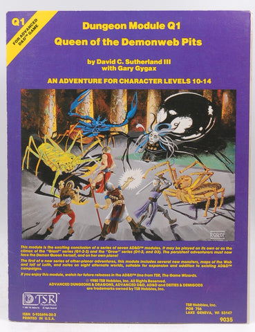 AD&D Q1 Queen of the Demonweb Pits G+, by David Sutherland, Gary Gygax  