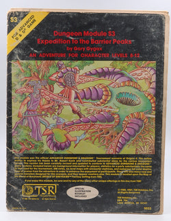 AD&D S3 Expedition to the Barrier Peaks Rough Shape, by Gary Gygax  