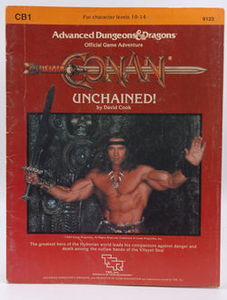 AD&D CB1 Conan Unchained! VG, by David Cook  