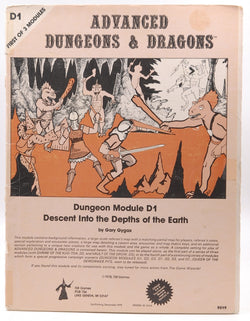 Descent Into the Depths of the Earth: Dungeon Module D1 (First of 3 Modules) (Advanced Dungeons & Dragons), by Gary Gygax  