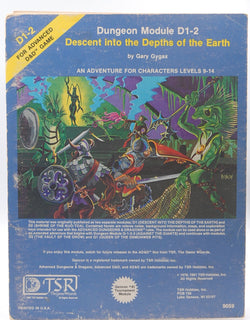 AD&D D1-2 Descent Into the Depths of the Earth Fair+, by Gary Gygax  