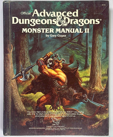 AD&D Monster Manual II Contact Paper, by Gary Gygax  