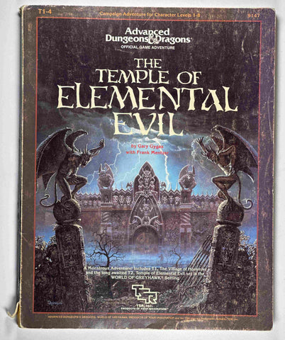 AD&D T1-4 The Temple of Elemental Evil Fair, by Gary Gygax  First Edition